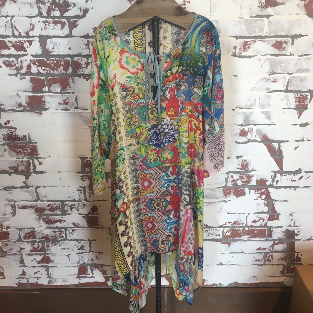 Johnny Was Silk Floral Dress